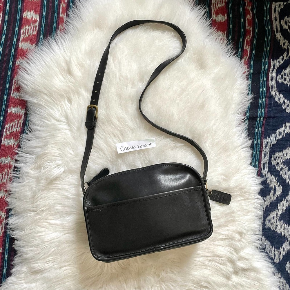 Coach Vintage Black Leather Crossbody Bag Classic New… Gem